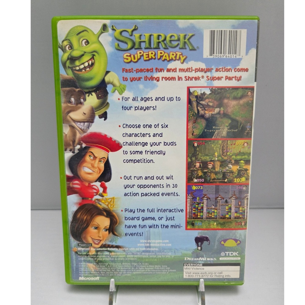 Shrek Super Party 2002 - Microsoft Xbox - Original Case And Game Disc Working - Picture 4 of 6